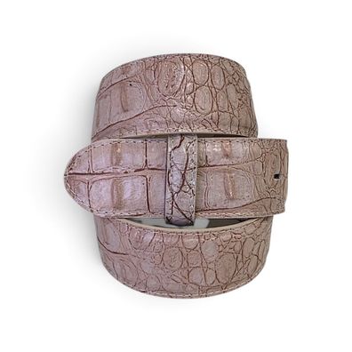 umjuBELT Gürtel Crocco Wild Creme Rinderleder bombiert abgesteppt 80 85 95 100