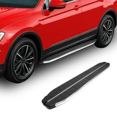 Trittbretter Seitenschweller für Opel Mokka 2012-2020 Edelstahl Schwarz Silber