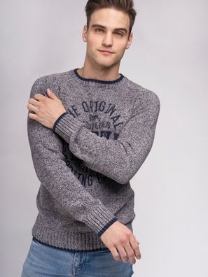 Lonsdale Sweatshirt Borden gestrickter Pullover schmale Passform