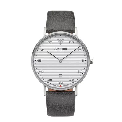 Junkers Dessau Streamline 40 Armbanduhr 9.50.02.03 Saphirglas Lederband 40mm
