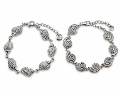 Armband Silberfarben Schneckenform Muschel Stainless-Steel