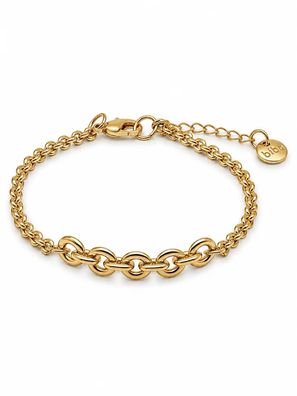 Biba Armband Goldfarben Glieder-Elementen Filigran Kombinierbar