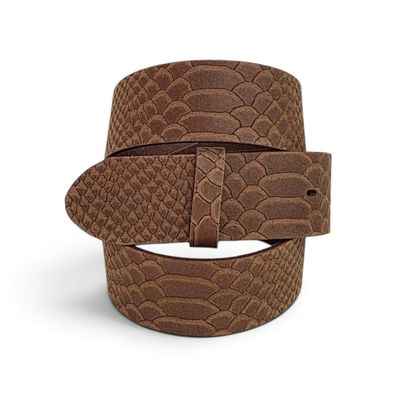 umjuBELT Gürtel Australia Cognac Natur Wildleder braun echt 85 90 95 Wechselgürtel