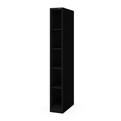 Schmales Metallregal, Archivregal für Dokumente, schwarz: TIM 250 x 1850 x 600 mm