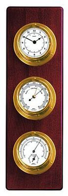 Fischer Barometer Thermometer Hygrometer Uhr Wetterwarte