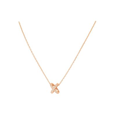 Chaumet – JEUX DE LIENS-HALSKETTE AUS Roségold UND Diamanten – 082216