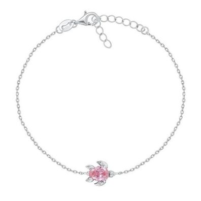 Charmantes Silber-Schildkröten-Armband BRC122WP