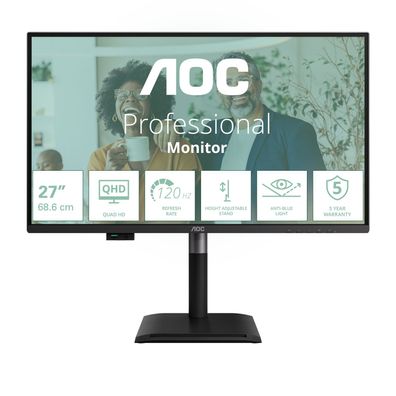AOC 68,6cm (27") Q27P4CV 16:09 HDMI+DP+USB-C Lift Sp. Bl