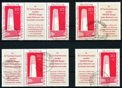 DDR Zusammendruck Nr WZd24-WZd27 zentrisch gestempelt X5A83FA