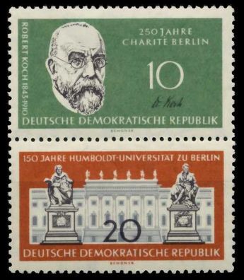 DDR Zusammendruck Nr SZd13 postfrisch SENKR PAAR SB2CAFE
