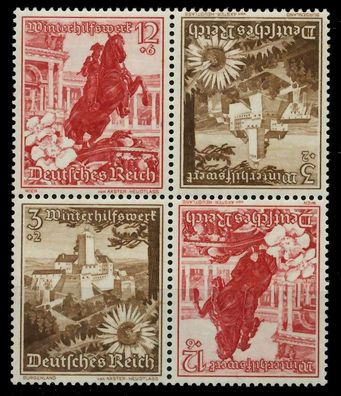 D-REICH Zusammendruck Nr K34 HZ postfrisch Viererblock X79502E