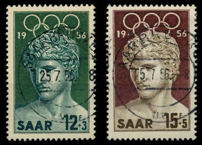 Saarland 1956 Nr 371-372 zentrisch gestempelt X79DB72