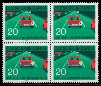 BRD 1971 Nr 672 postfrisch Viererblock X7F9B9A