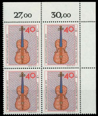 BRD 1973 Nr 784 postfrisch Viererblock ECKE-ORE X7FF9AA