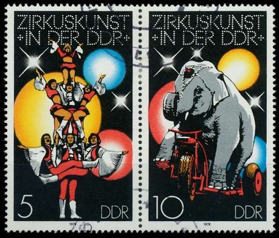 DDR Zusammendruck Nr WZd394 gestempelt WAAGR PAAR X14256E