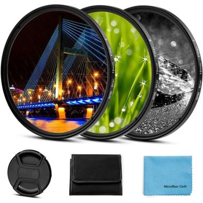 Fotover 58mm Sternfilter Set (4, 6, 8 Punkte) + Center Pinch Deckel + 3 Slot