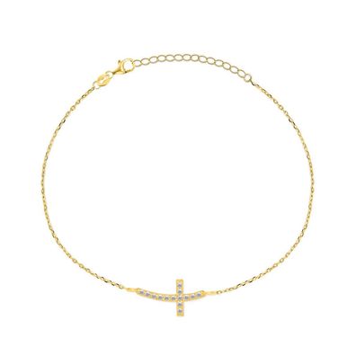 Timeless gold-plated cross bracelet BRC25Y