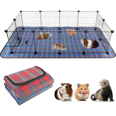 Meerschweinchenkäfig 0,74 m² mit 2 Pads, Laufstall C&C Käfig 12 Platten