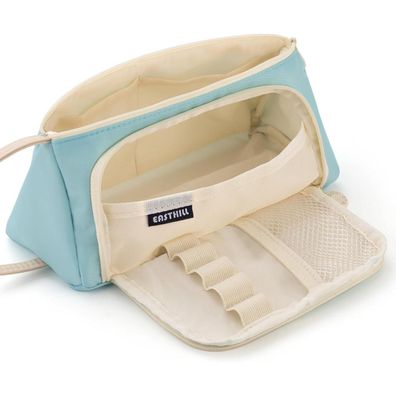 Federmäppchen mit großer Kapazität für Teenager, Mädchen, Blau