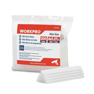 100x7mm Workpro Heißklebestifte transparent für Heißklebepistole 200 Stück