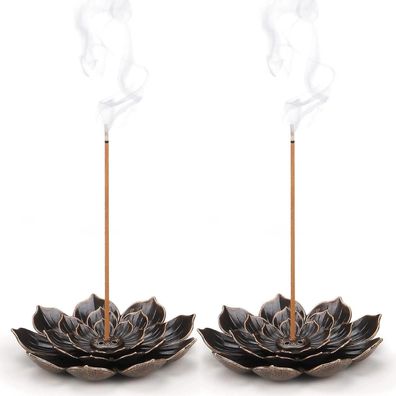 Messing Lotus Räucherstäbchen Halter 2 Stk. Yoga Weihrauchbrenner