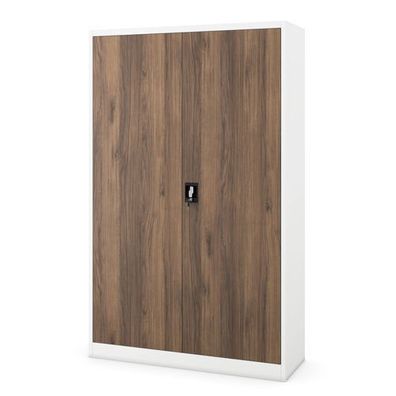 Weißer/nussbrauner Metall-Aktenschrank für das Büro: Eco Design 1150 x 1850 x 400 mm