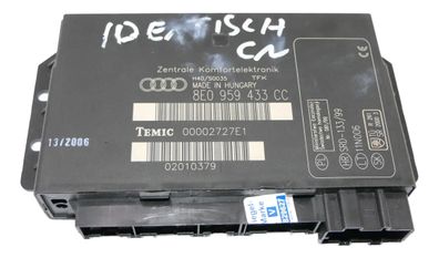 Audi AA 8E B6 Steuergerät Komfortsteuergerät 8E0959433CC Komfort KSG 8E0959433CN