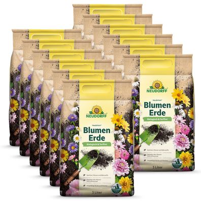 12 x Neudorff NeudoHum® BlumenErde, 3 Liter