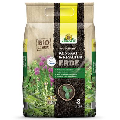 Neudorff NeudoHum® Aussaat- und KräuterErde, 3 Liter