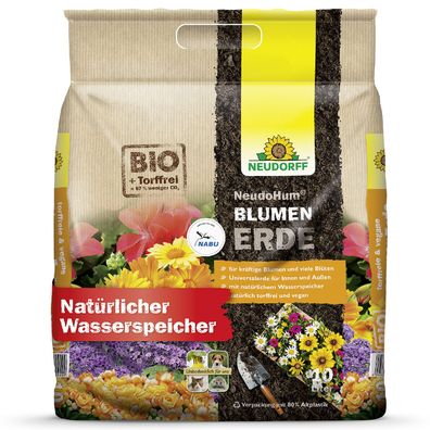 Neudorff NeudoHum® BlumenErde, 10 Liter