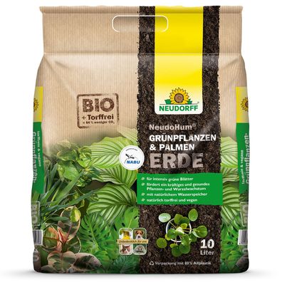 Neudorff NeudoHum® Grünpflanzen- & PalmenErde, 10 Liter