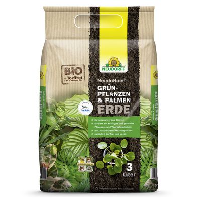 Neudorff NeudoHum® Grünpflanzen- & PalmenErde, 3 Liter