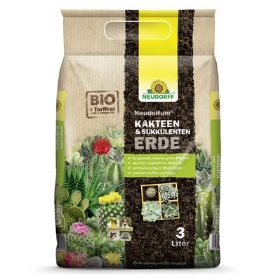 Neudorff NeudoHum® Kakteen- & SukkulentenErde, 3 Liter