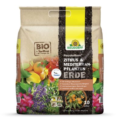 Neudorff NeudoHum® Zitrus- & MediterranpflanzenErde, 10 Liter