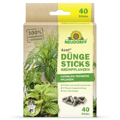 Neudorff Azet® DüngeSticks für Grünpflanzen, 40 Sticks