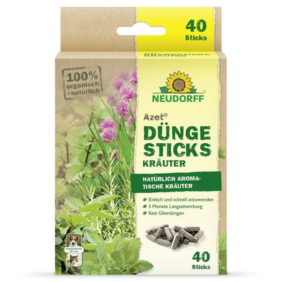 Neudorff Azet® DüngeSticks für Kräuter, 40 Sticks