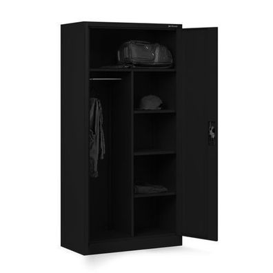 Metallschrank Aktenschrank Werkzeugschrank 185x90x45 cm Schwarz