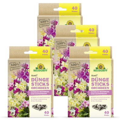 4 x Neudorff Azet® DüngeSticks für Orchideen, 40 Sticks