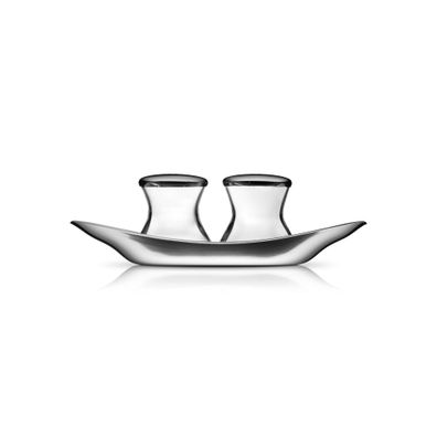 WMF Wagenfeld Salz- und Pfefferstreuer-Set, 3-teilig 120111