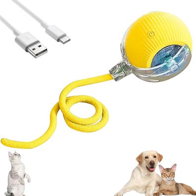 Interaktives Katzenspielzeug - Motorisierter Katzenball mit 3 Modi