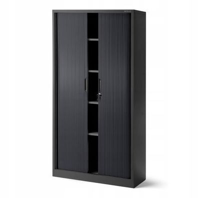 Rollladenschrank Jalousieschrank Aktenschrank Büroschrank 185x90x45 cm Anthrazit