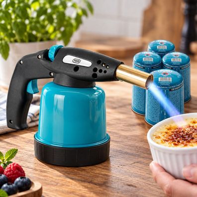 Lötbrenner Bunsenbrenner Gasbrenner mit 4 Gaskartuschen 190 g Universal Gaskartuschen