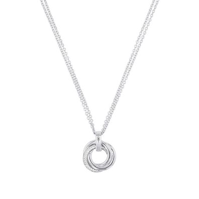 Joop! Kette mit Anhänger 2040543 Silber 925, rhodiniert, Zirkonia