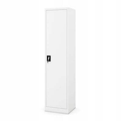 Büroschrank Aktenschrank Metallschrank Lagerschrank 185 cm x 45 cm x 40 cm Weiß
