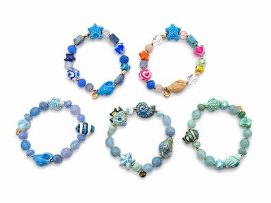 Armband elastisch Biba Ocean Surprise Fische Seestern Muschel
