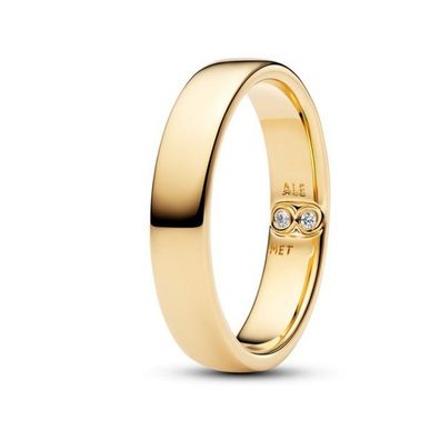 Ring 56 - vergoldet - Gravierbarer Bandring