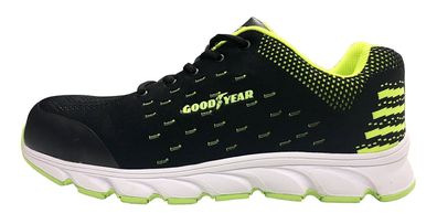 Goodyear Sicherheitsschuhe S1P Gr 44 Unisex metallfrei Schwarz Grün Trainer