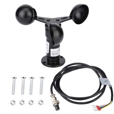 Jenngaoo Windgeschwindigkeitssensor Anemometer 0-10V 0-30 m/s Aluminium