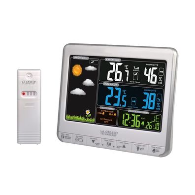 La Crosse Technology WS6826WHI-BLA Wetterstation mit Farb-LCD-Display