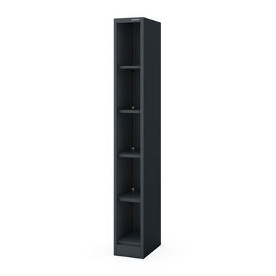 Schmales Metallregal für die Archivierung von Dokumenten anthrazit 250 x1850 x 400 mm